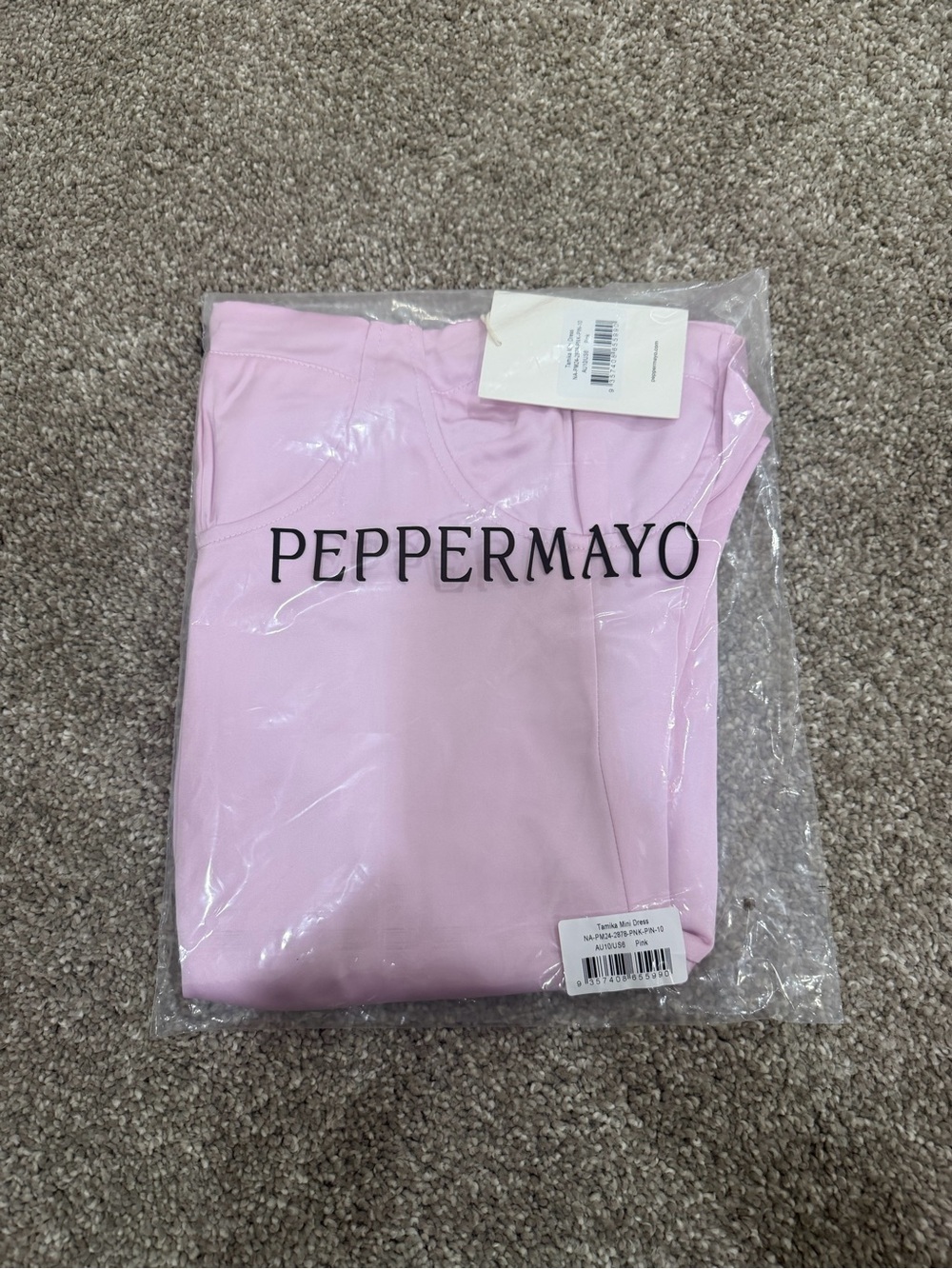 NWT Peppermayo Strapless Sweetheart Mini Dress in Pale Pink Size 6 - Picture 3 of 4